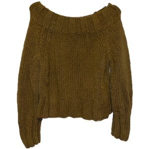 Free People™️ Olive Off The Shoulder Sweater